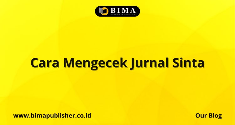 Cara Mengecek Jurnal Sinta